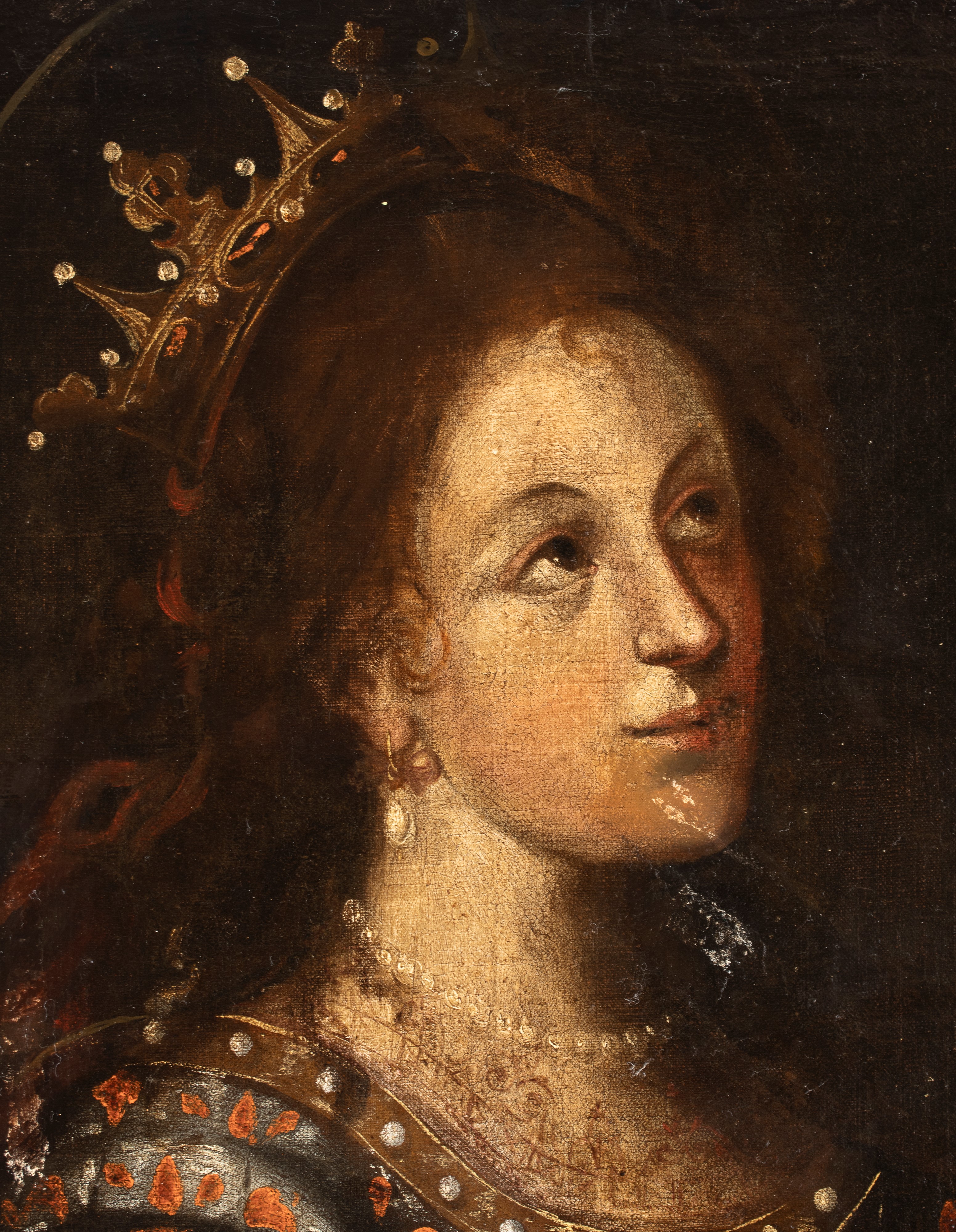 Artista Toscano, XVII Secolo - Santa Caterina da Siena, olio su tela