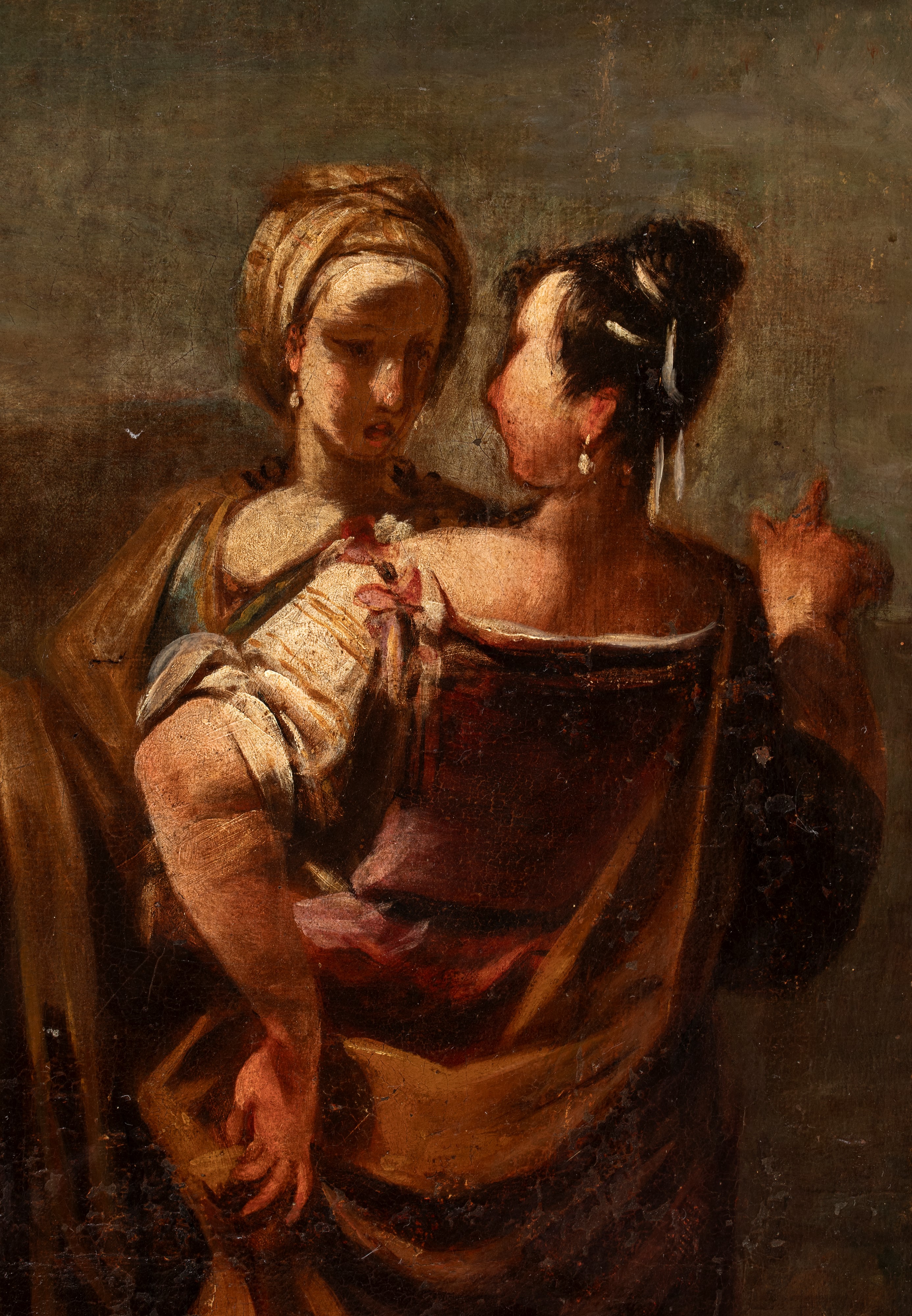 Artista Emiliano, XVIII Secolo - Il ritrovamento di Mosè, olio su tela
