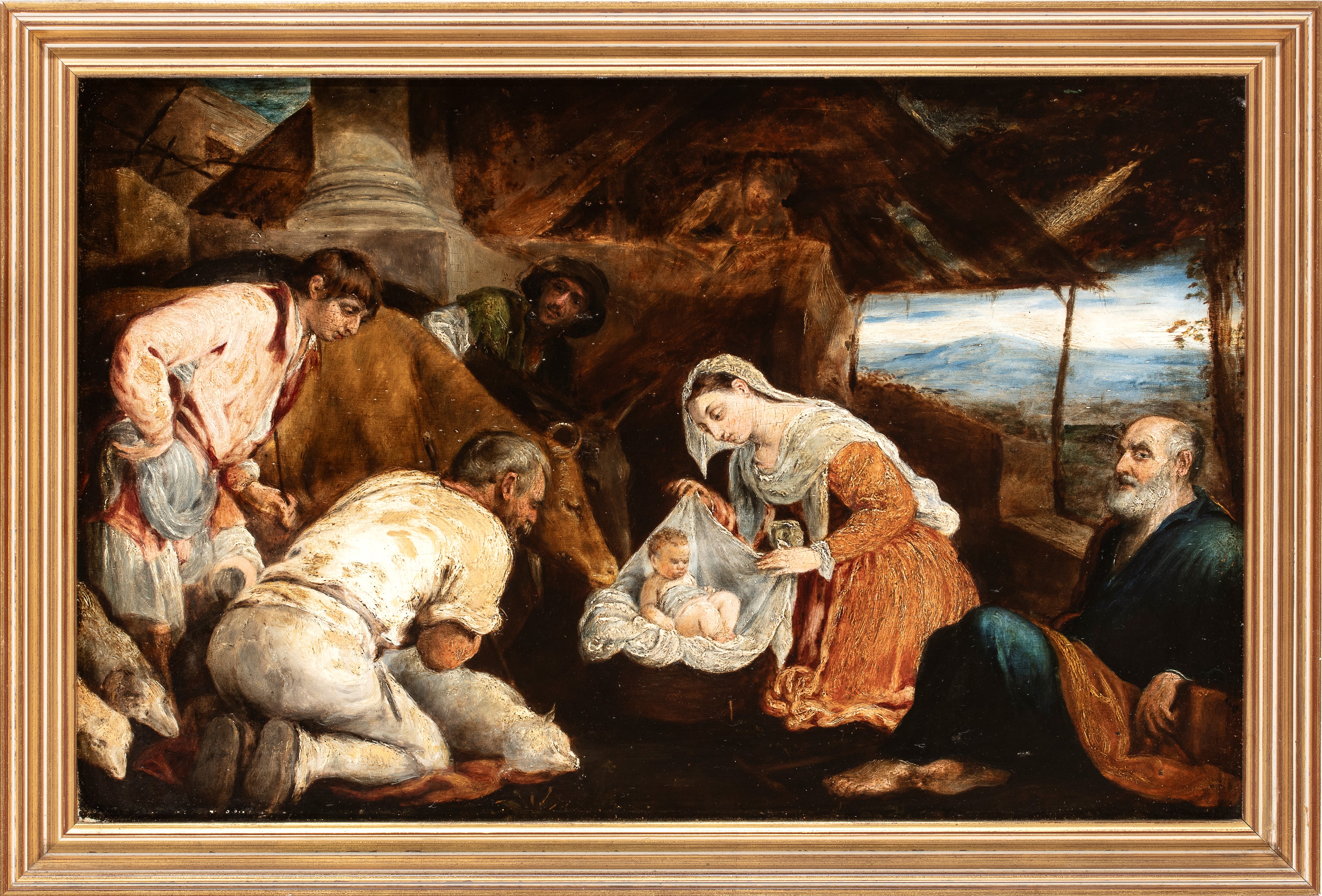 Jacopo dal Ponte Detto Jacopo da Bassano - Adorazione dei pastori