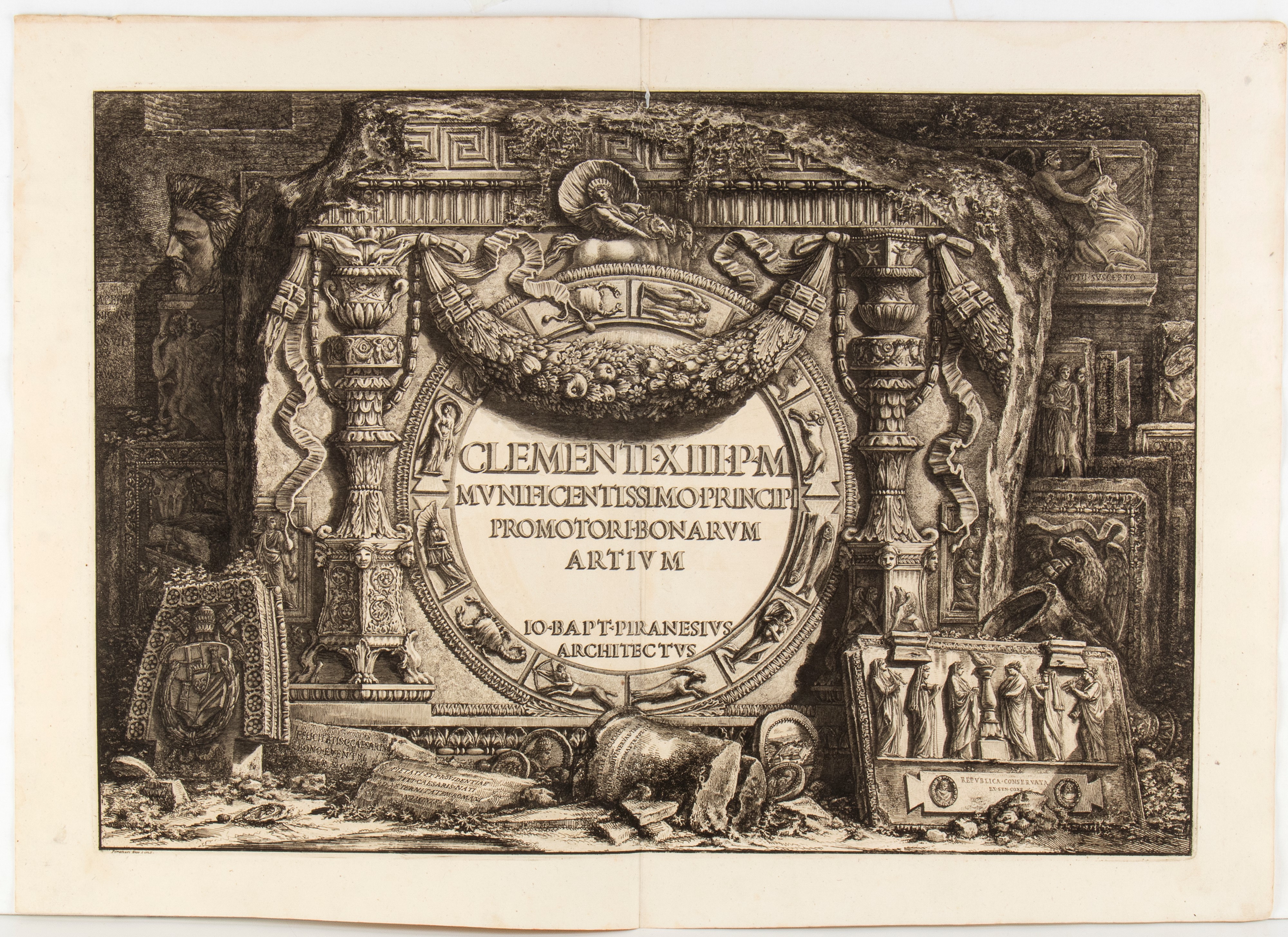 Giovanni Battista Piranesi - Antichità d’Albano e Castel Gandolfo: Emissario del Lago Albano e du...