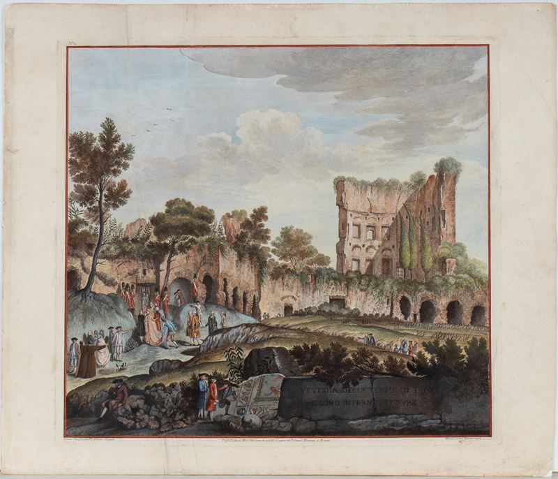 Marco Carloni - Tavola n. 2 da Vestigia delle terme di Tito e loro interne pitture (da Franciszek...