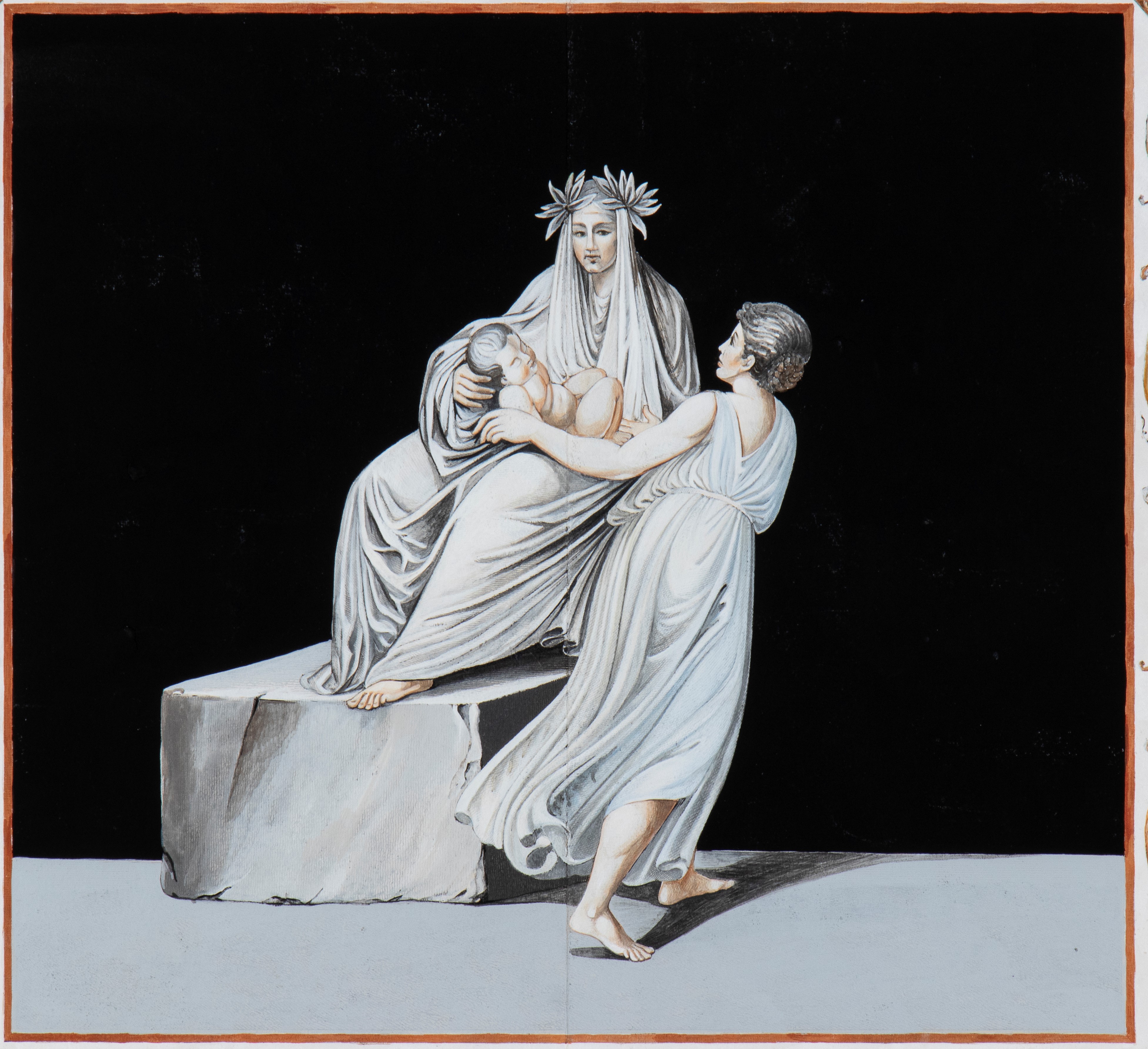 Marco Carloni - Vestigia delle terme di Tito e loro interne pitture (tavola n. 48), acquaforte, 1...