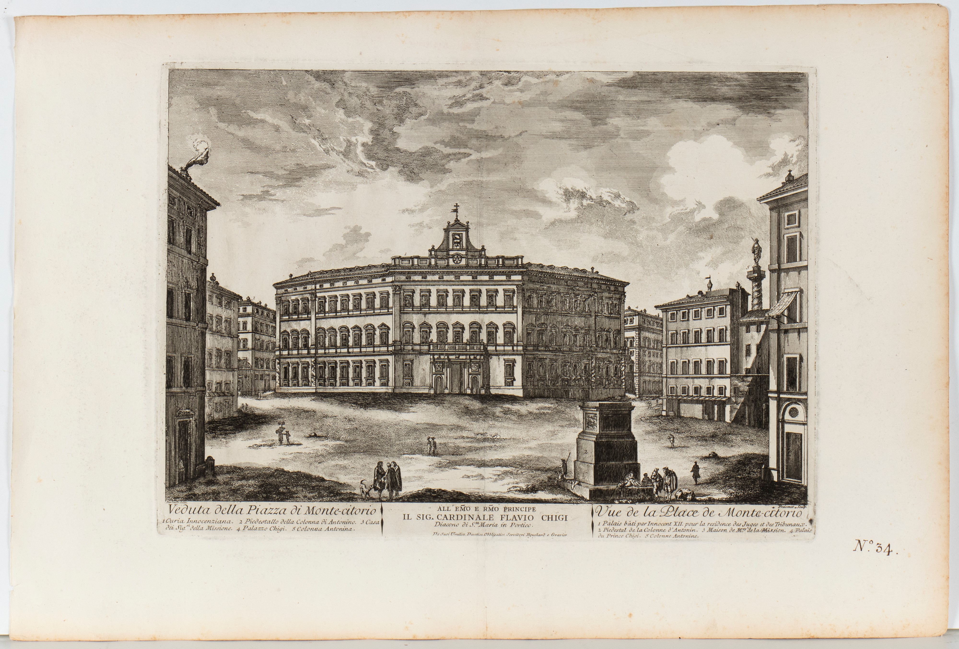 Jean Barbault - Veduta di Ponte Sisto; Spiaggia del Tevere verso la Bocca della Verità; Veduta de...