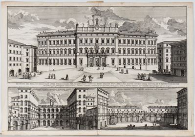 Prospetto del Palazzo della Gran Curia Innocenziana per Residenza dei Tribunali