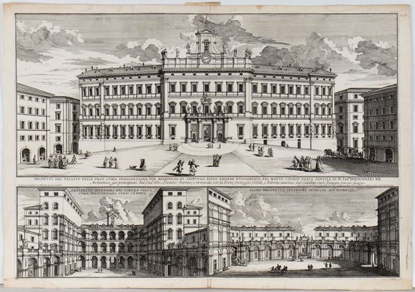 Prospetto del Palazzo della Gran Curia Innocenziana per Residenza dei Tribunali