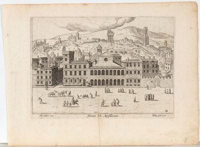 Forum SS. Apostolorum (da Hendrick van Cleve III), bulino