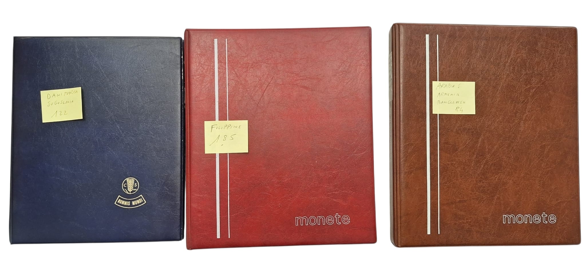 Estere. 3 Album Contenenti 372 Monete XX Secolo. Italia-turchia-francia. Nominali, Metalli, Date ...