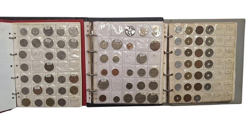 Estere. 3 Album Contenenti 459 Monete XX Secolo. Lussemburgo-monaco-malta-mauritius-sao Tome Prin...