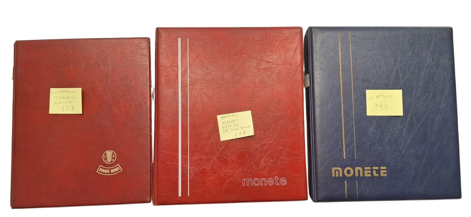 Estere. 3 Album Contenenti 459 Monete XX Secolo. Lussemburgo-monaco-malta-mauritius-sao Tome Prin...