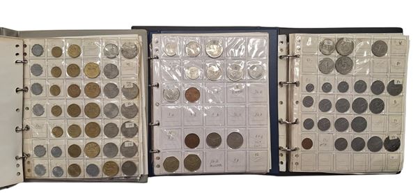 ESTERE. 3 album contenenti 437 monete XX secolo. ISRAELE-GIORDANIA-INDONESIA-BOLIVIA-COLOMBIA. Nominali, metalli, date e conservazioni varie. Argento escluso.
