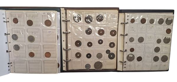 ESTERE. 3 album contenenti 401 monete XX secolo. ALBANIA-MACEDONIA-CROAZIA-BOSNIA-SLOVENIA-TUNISIA-VIETNAM-COOK ISLANDS-FIJI-NUOVA CALEDONIA. Nominali, metalli, date e conservazioni varie. Argento escluso.