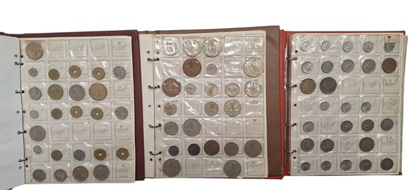 ESTERE. 3 album contenenti 478 monete XX secolo. SPAGNA-IRLANDA-REPUBBLICA CECA-SLOVACCHIA. Nominali, metalli, date e conservazioni varie. Argento escluso.
