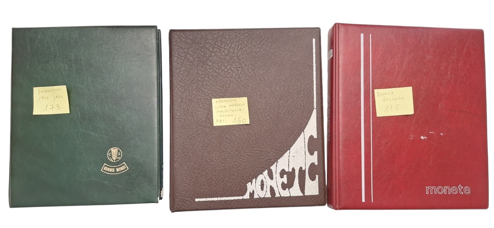 Estere. 3 Album Contenenti 448 Monete XX Secolo. Inghilterra-madagascar-libia-mauritania-marocco-...