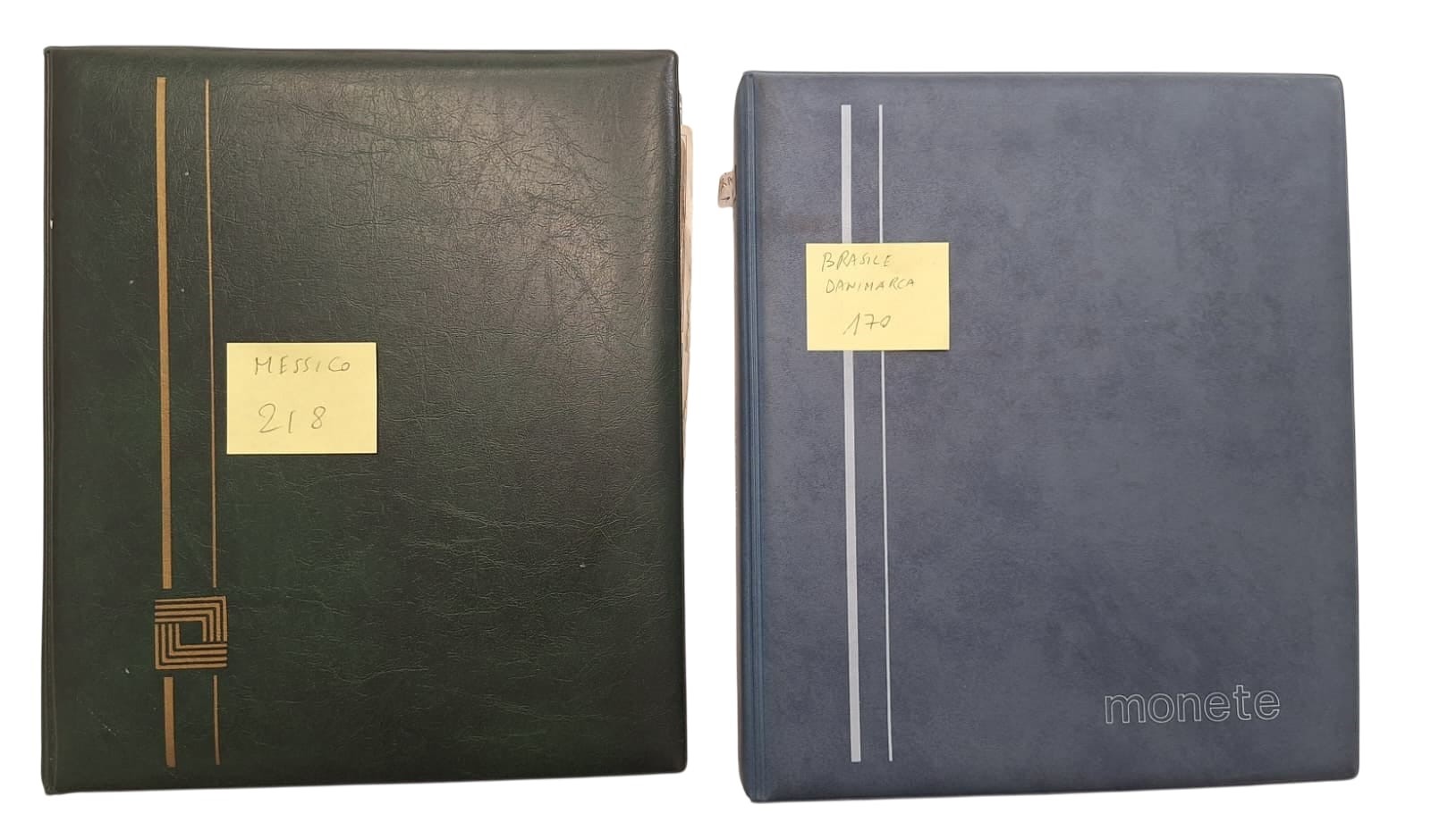 Estere. 2 Album Contenenti 388 Monete XX Secolo. Messico-brasile-danimarca. Nominali, Metalli, Da...