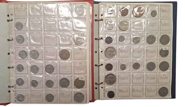 ESTERE. 2 album contenenti 384 monete XX secolo. UNGHERIA-SVEZIA. Nominali, metalli, date e conservazioni varie. Argento escluso.
