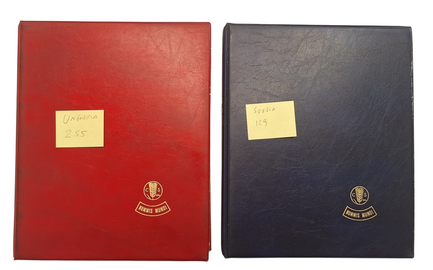 Estere. 2 Album Contenenti 384 Monete XX Secolo. Ungheria-svezia. Nominali, Metalli, Date e Conse...