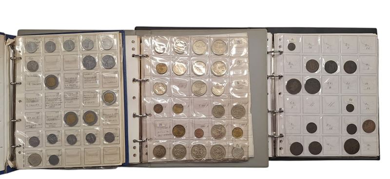 Estere. 3 Album Contenenti 372 Monete XX Secolo. Italia-turchia-francia. Nominali, Metalli, Date ...