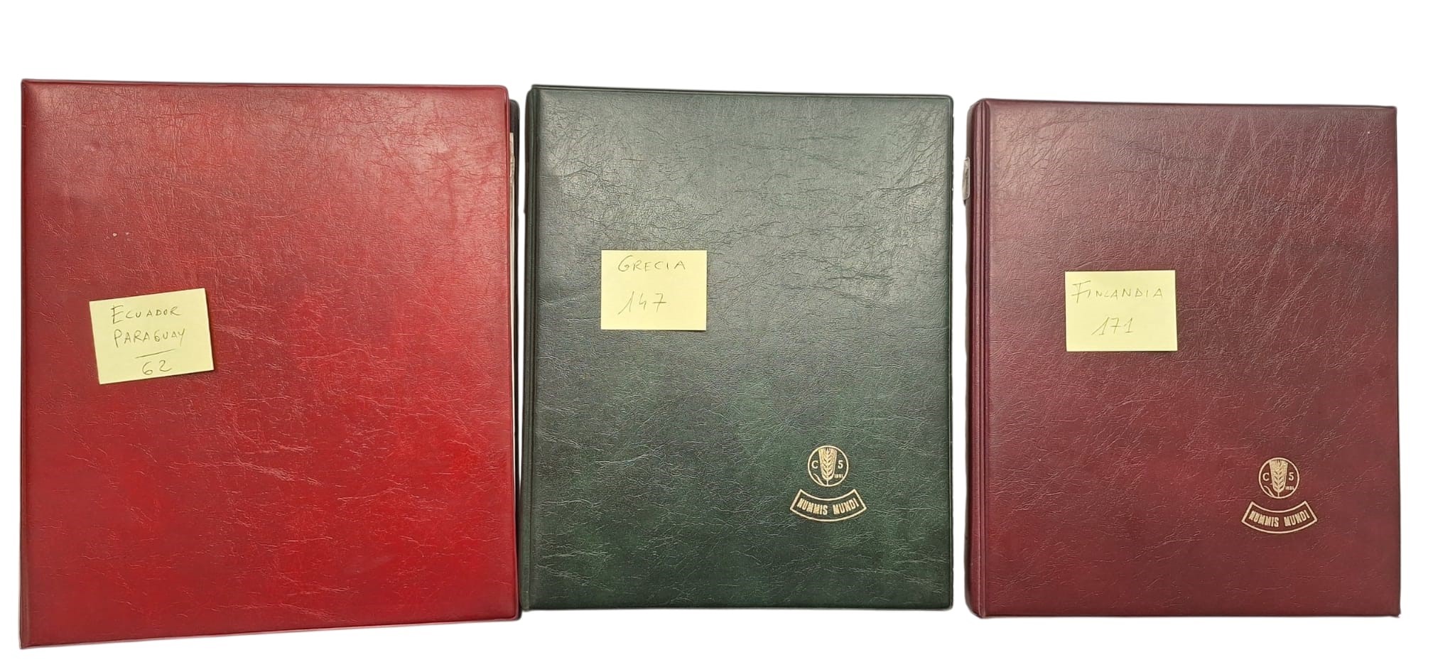 Estere. 3 Album Contenenti 380 Monete XX Secolo. Ecuador-paraguay-grecia-finlandia. Nominali, Met...