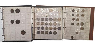 Estere. 3 Album Contenenti 339 Monete XIX-XX Secolo. Inghilterra-india-cecoslovacchia. Nominali, ...