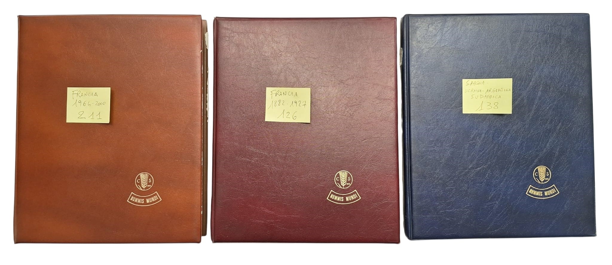 Estere. 3 Album Contenenti 475 Monete XX Secolo. Francia-spagna-ucraina-argentina-sudafrica. Nomi...