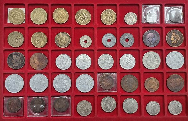 ESTERE. Lotto di circa 200 monete XX secolo prevalentemente FRANCIA-GERMANIA. Metalli, nominali e conservazioni varie. Argento escluso