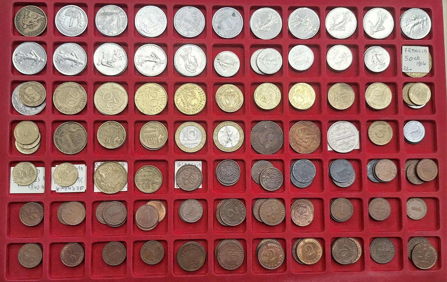 Estere. Lotto di Circa 200 Monete XX Secolo Prevalentemente Francia-germania. Metalli, Nominali e...