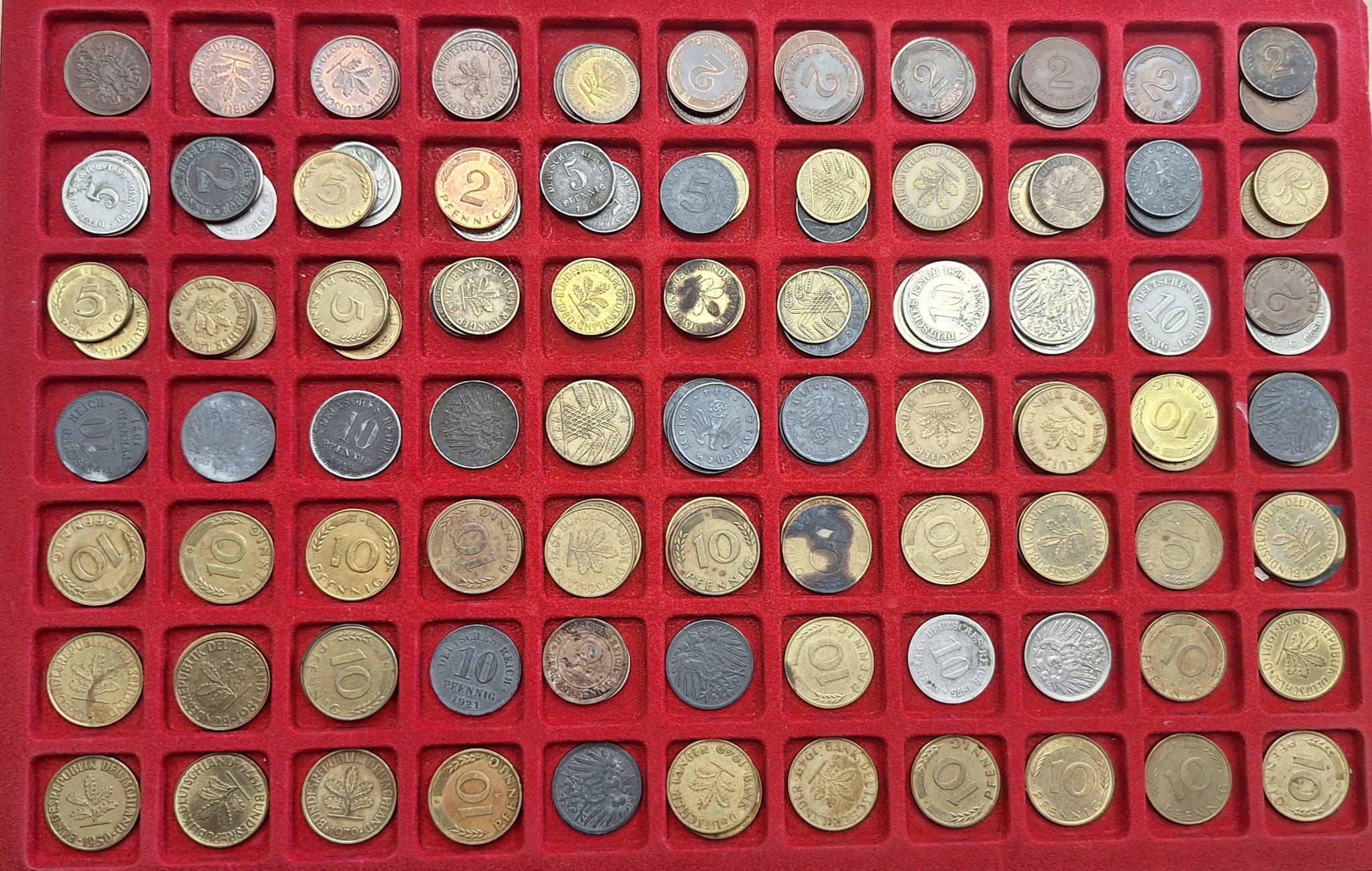 Estere. Lotto di Circa 200 Monete XX Secolo Prevalentemente Francia-germania. Metalli, Nominali e...