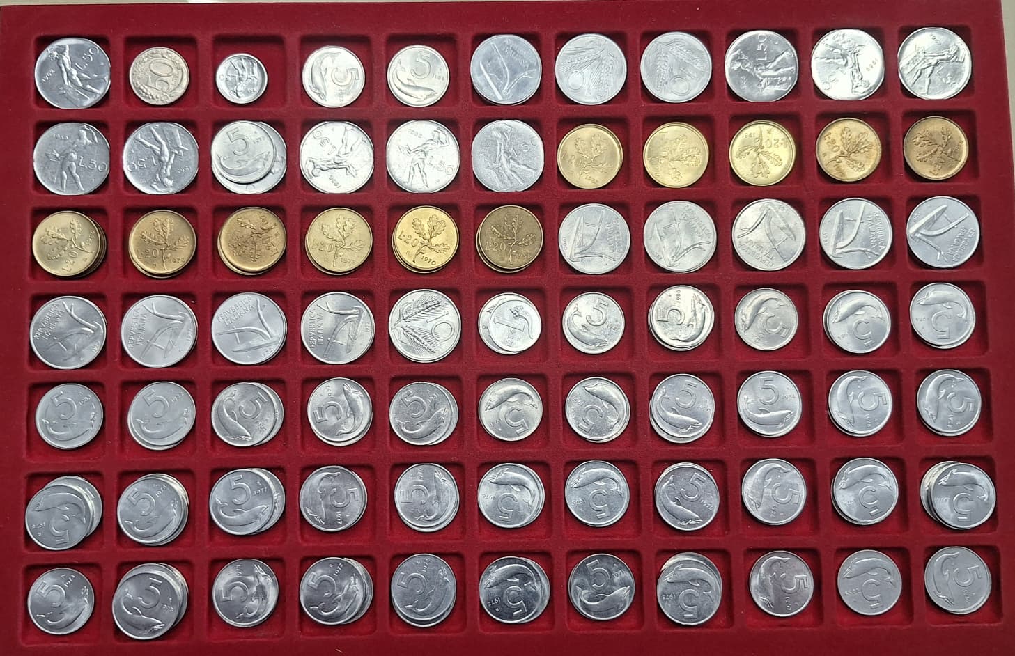 Regno D'italia-repubblica Italiana. Lotto di Circa 200 Monete XX Secolo. Metalli, Nominali e Cons...