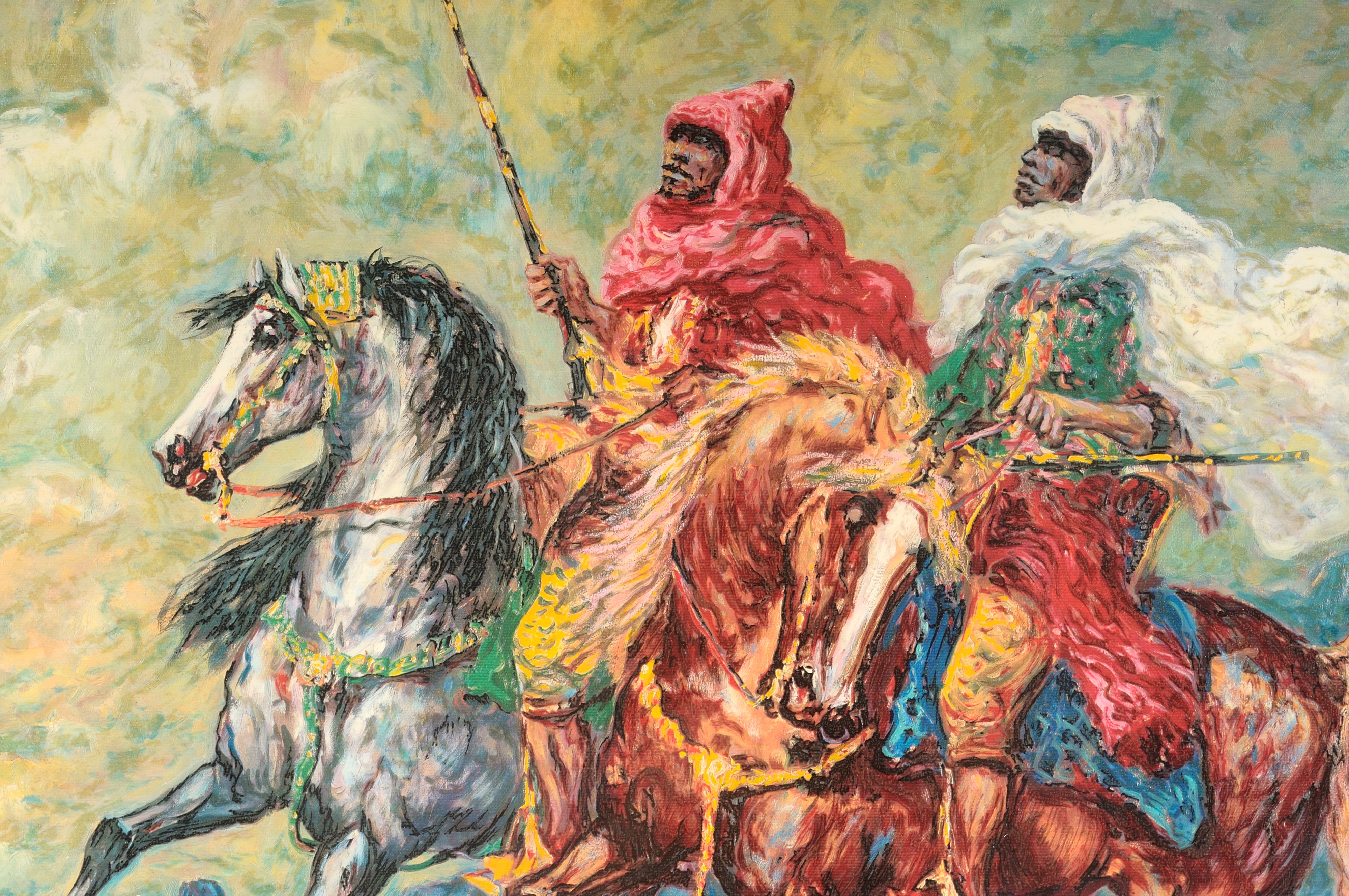 Giovan Francesco Gonzaga - Cavalieri Arabi, Multiplo su Tela