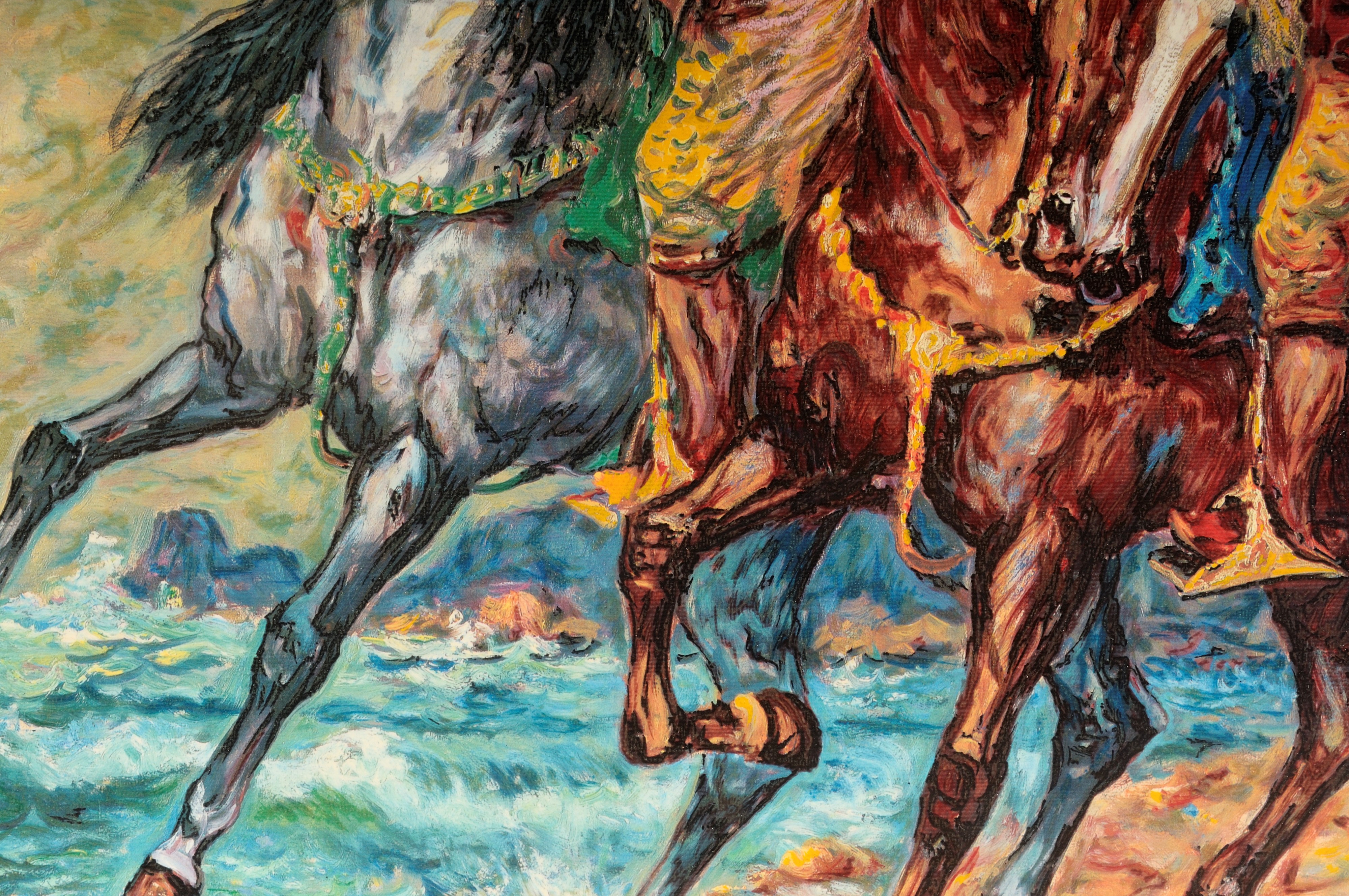 Giovan Francesco Gonzaga - Cavalieri Arabi, Multiplo su Tela