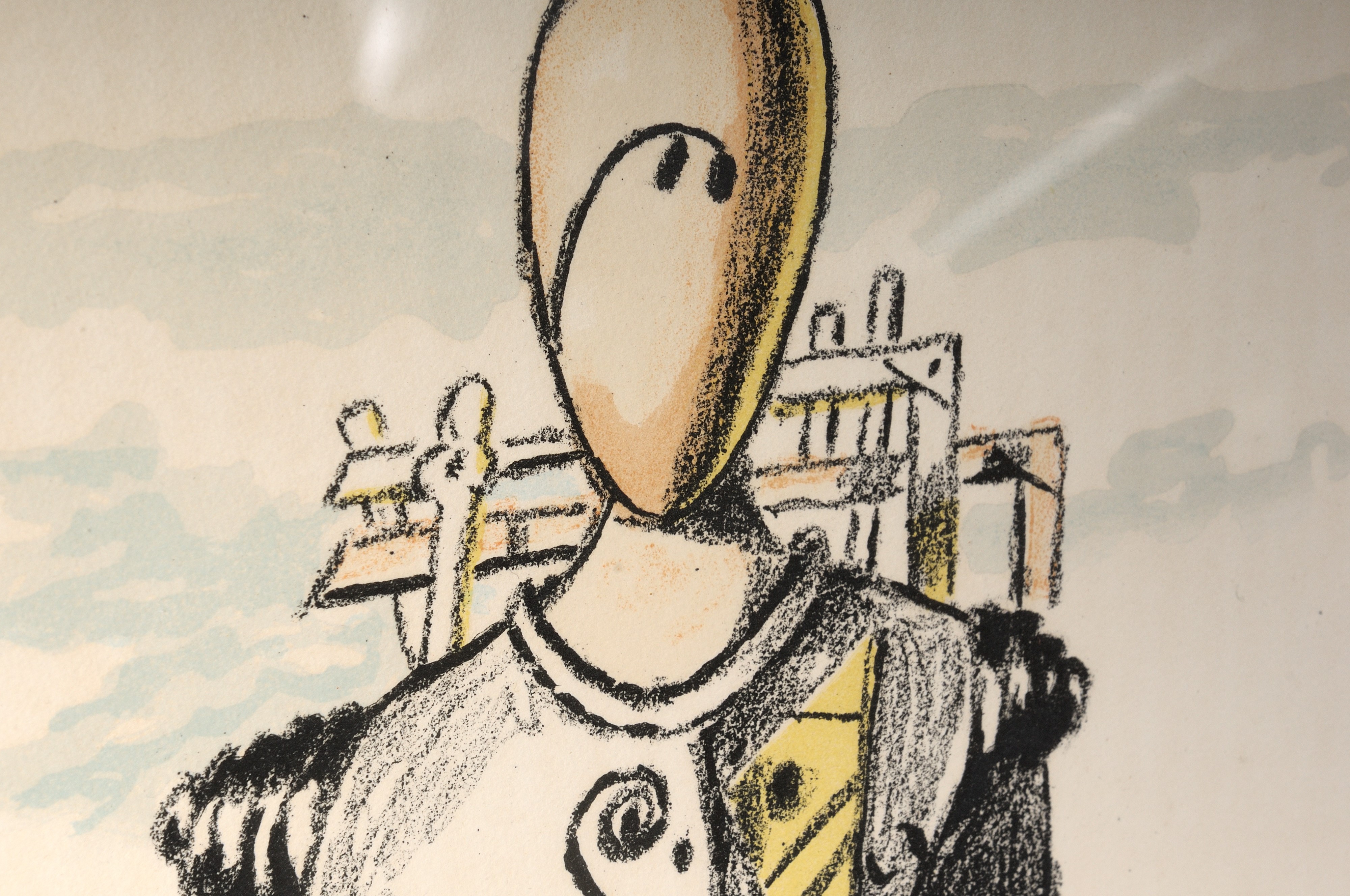 Giorgio De Chirico - "il Trovatore Vegente ", Multiplo su Carta
