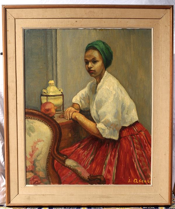 Portrait of a woman in a white shirt