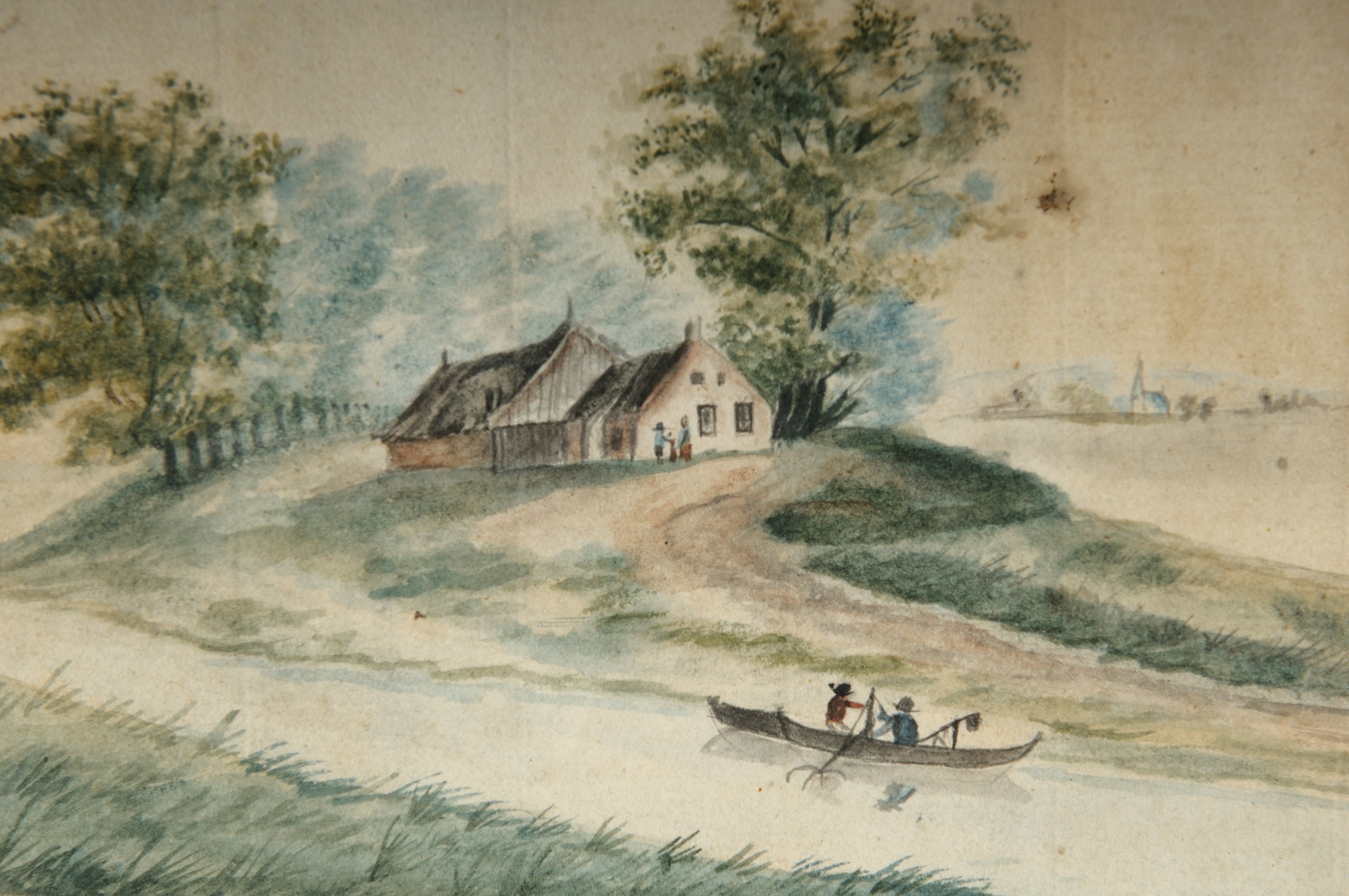Veduta di Campagna con Animali e Figure