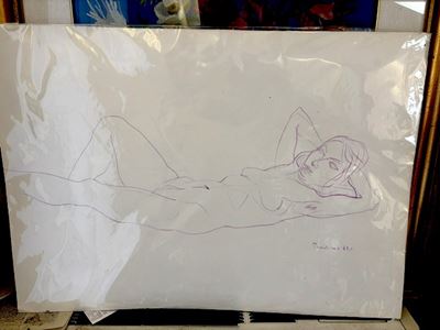 Nudo di Donna, Disegno a Pennarello