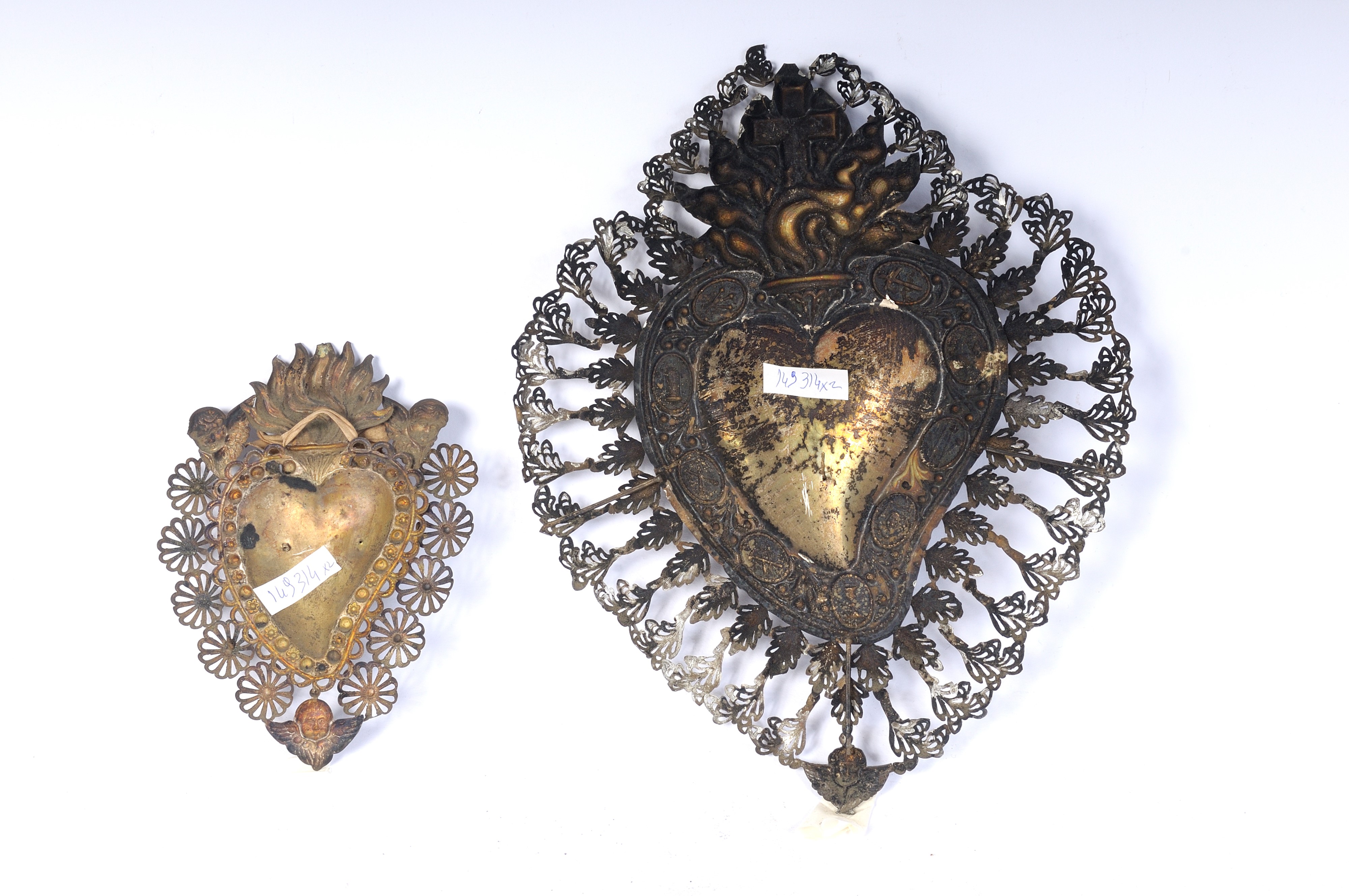 Lotto di Due Ex Voto Mariani