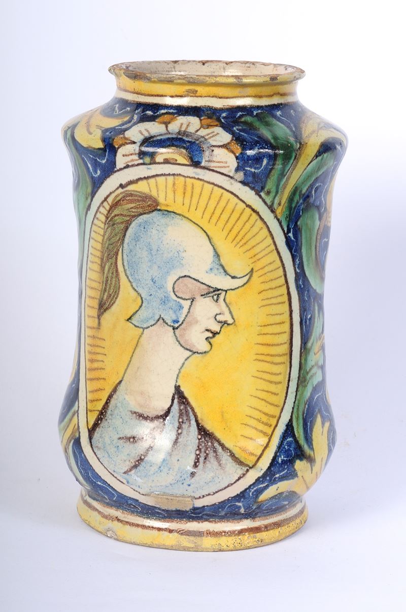 Albarello da Farmacia in Ceramica Policroma