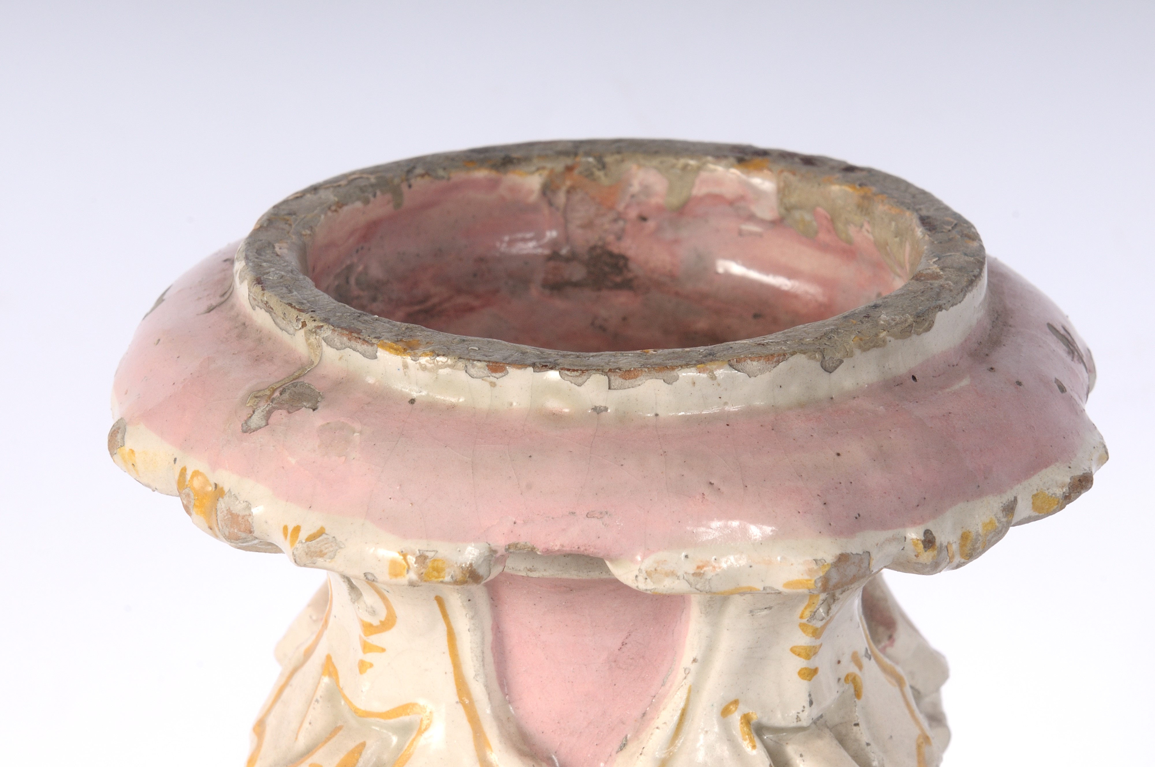 Vaso in Ceramica Policroma a Balaustro