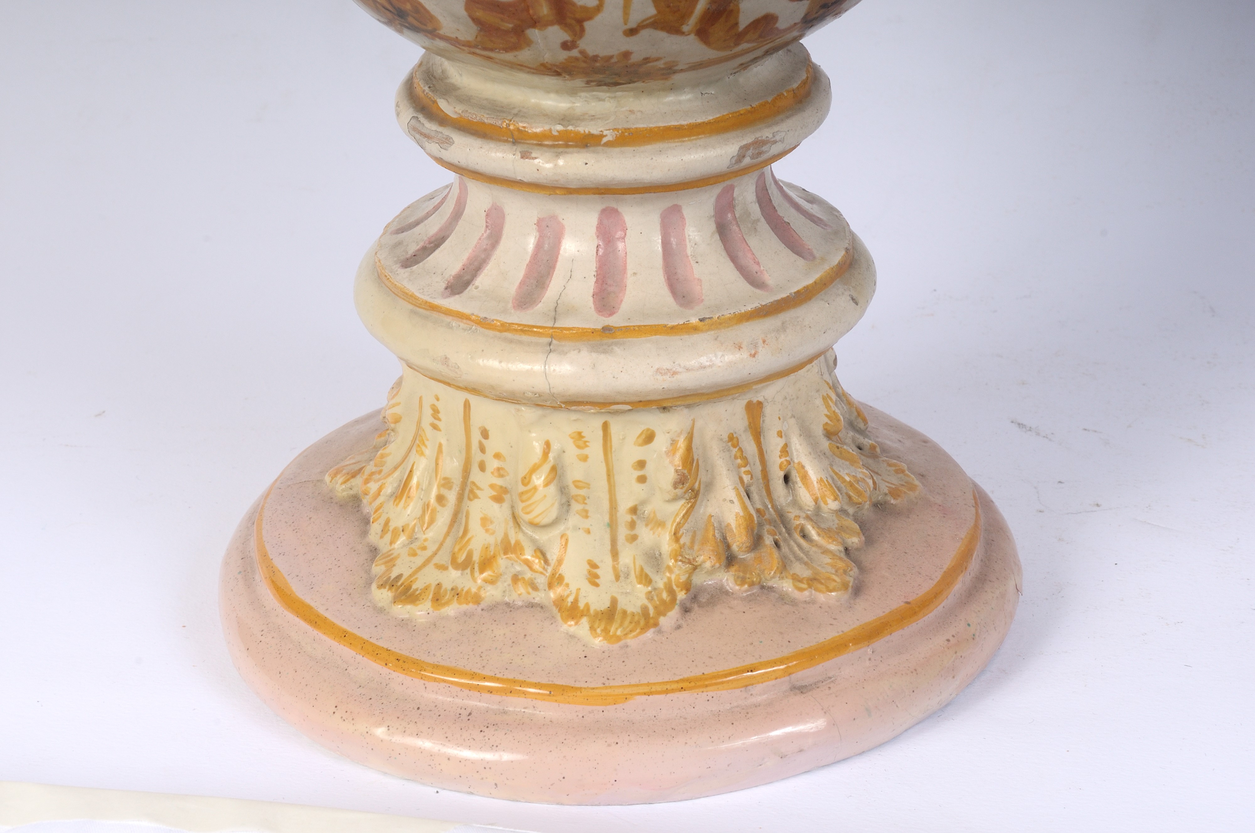 Vaso in Ceramica Policroma a Balaustro