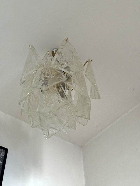 Lampadario a Plafoniera in Vetro