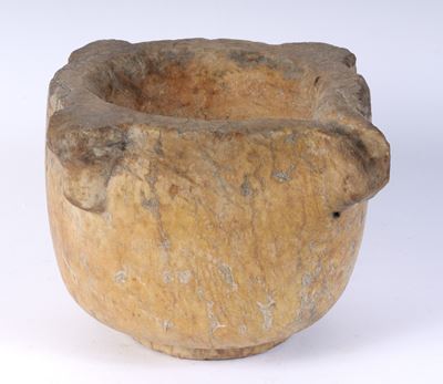 Mortaio da Spezieria in Marmo Giallo di Vicenza