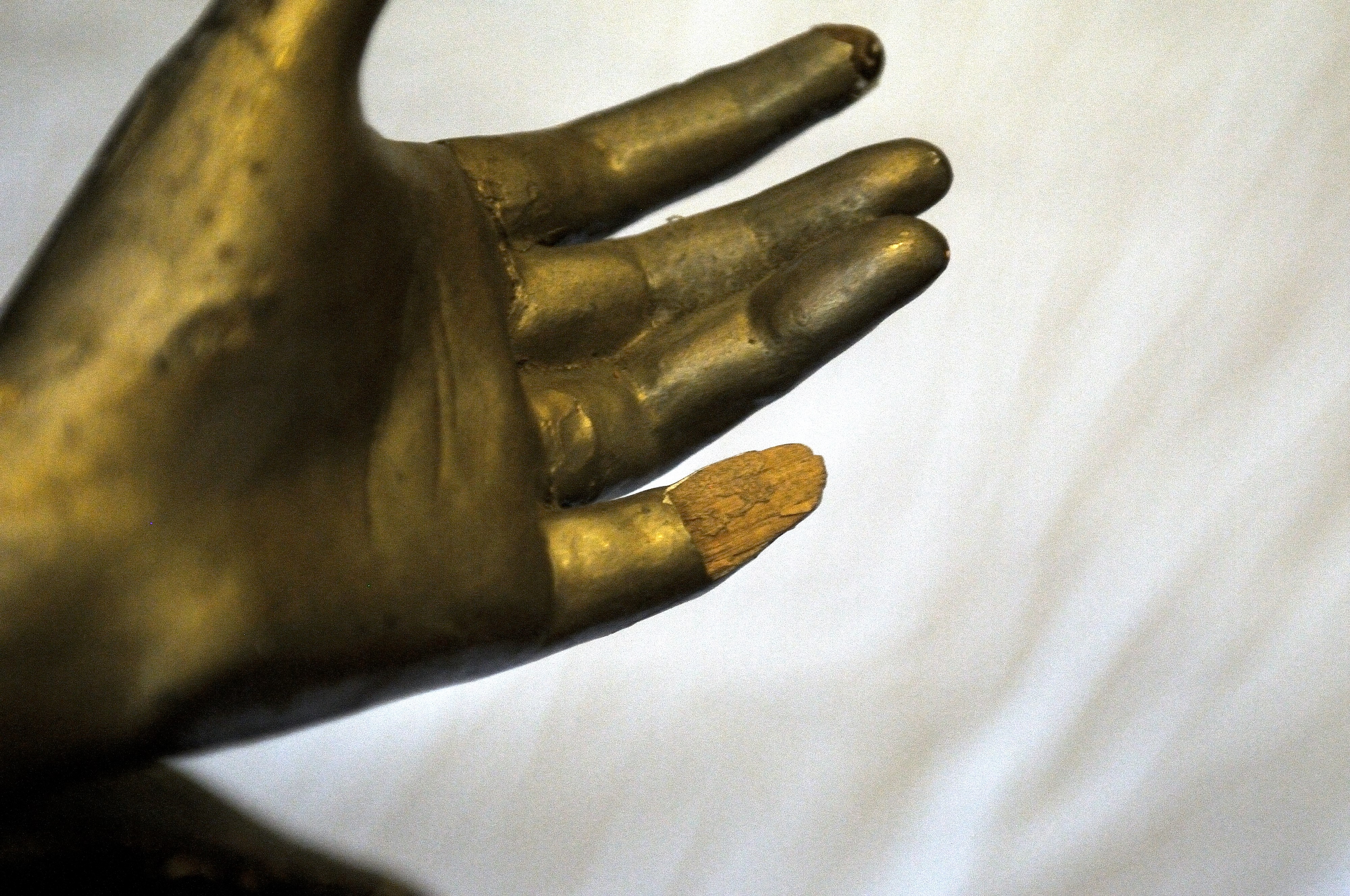 Ritratto di Santo. Probabile Santo Stefano - Scultura in Legno da Altare