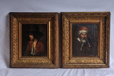 Coppia di Ritratti di Anziano e Fanciullo