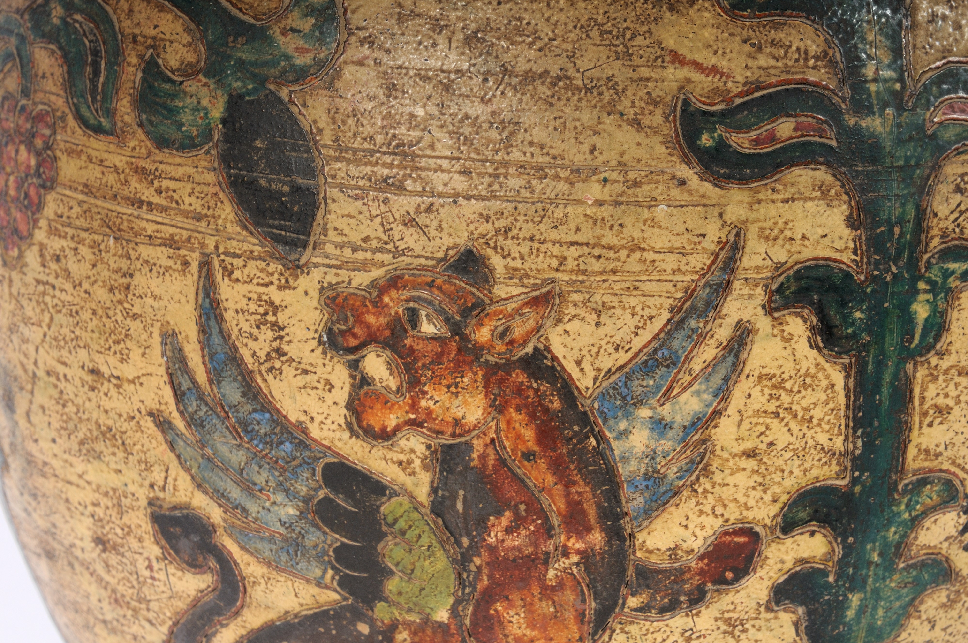 Manifattura Milani, Vaso Ad Urna in Terracotta Ingobbiata