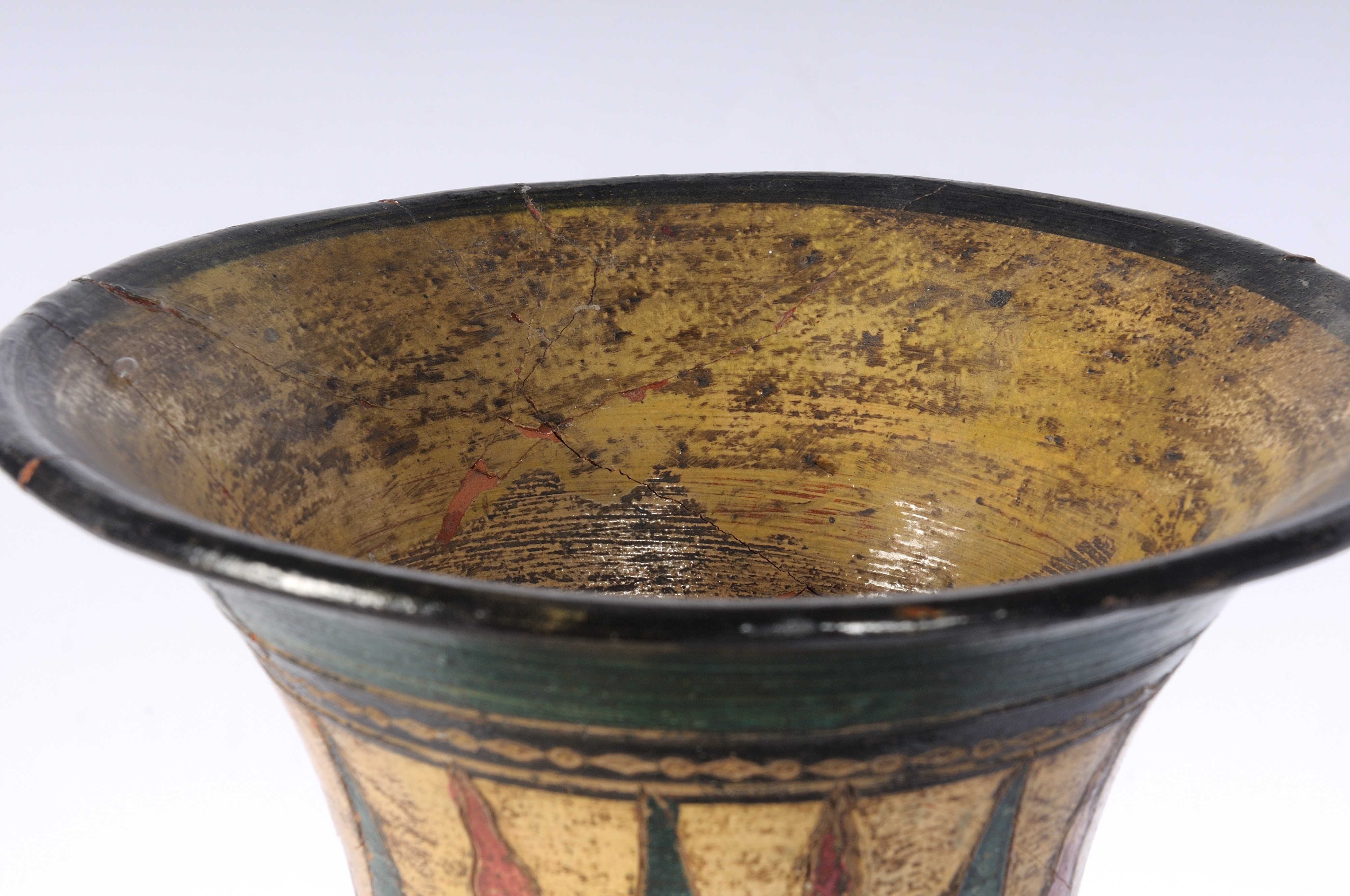 Manifattura Milani, Vaso Ad Urna in Terracotta Ingobbiata