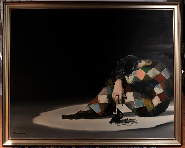 Harlequin under the lighthouse