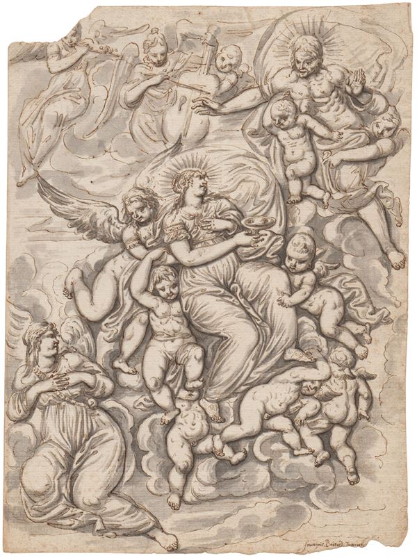 Fran&amp;#231;ois Boitard : Saint Lucy  - Auction DRAWINGS  FROM 16th TO 19th CENTURY - Bertolami Fine Art - Casa d'Aste