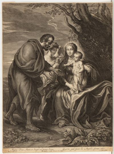 Sacra Famiglia (da Anthony van Dyck), bulino
