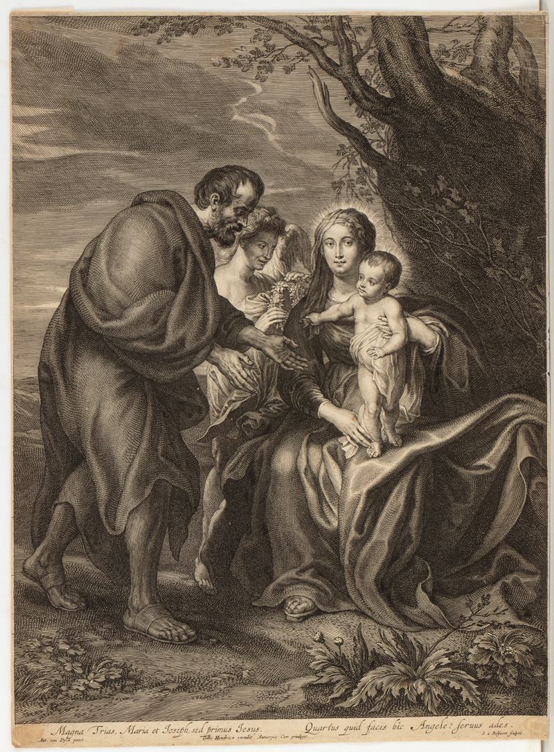 Schelte Adamsz. Bolswert - Sacra Famiglia (da Anthony van Dyck)