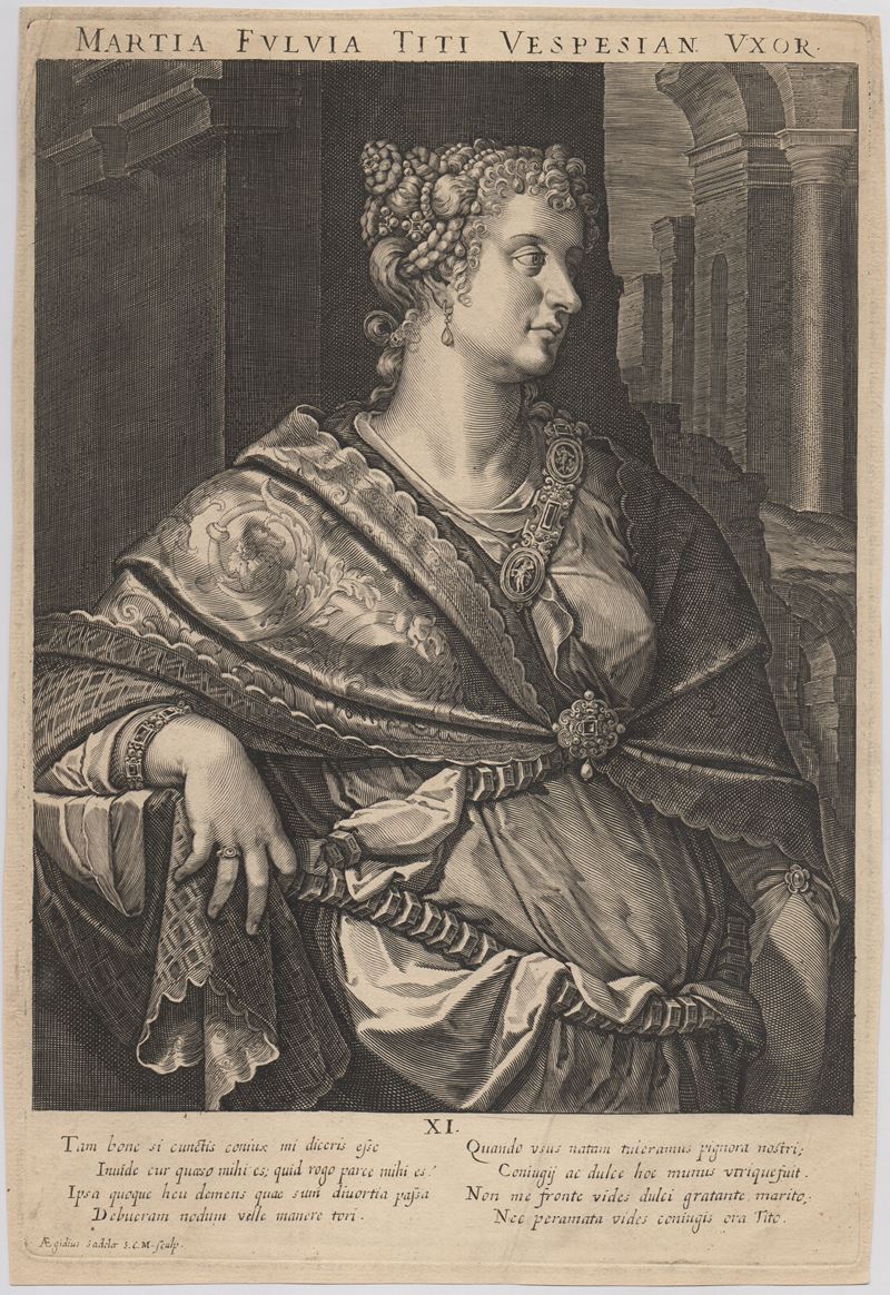 Aegidius Sadeler II - Martia Fulvia Titi Vespasian uxor