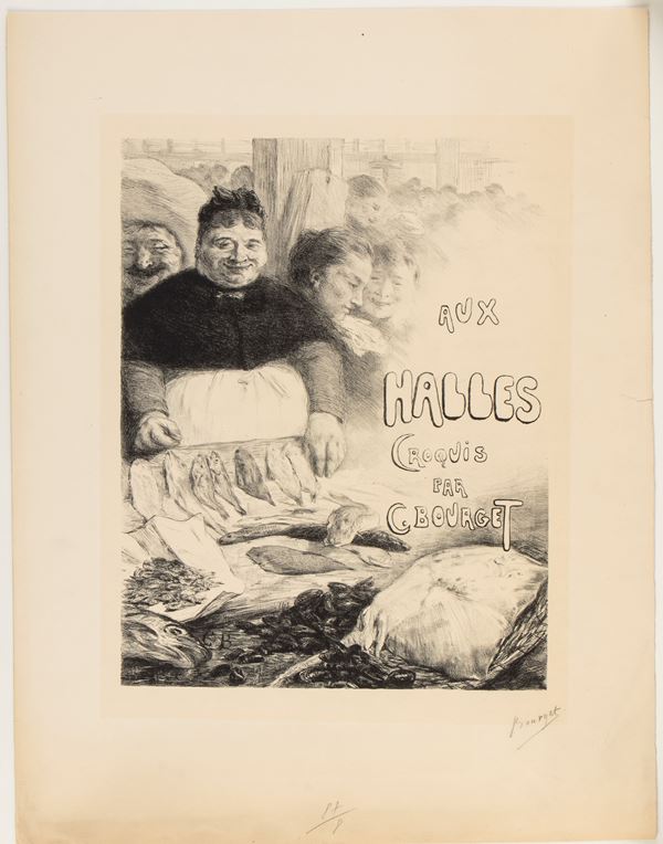 Aux Halles Croquis par C. Bourget